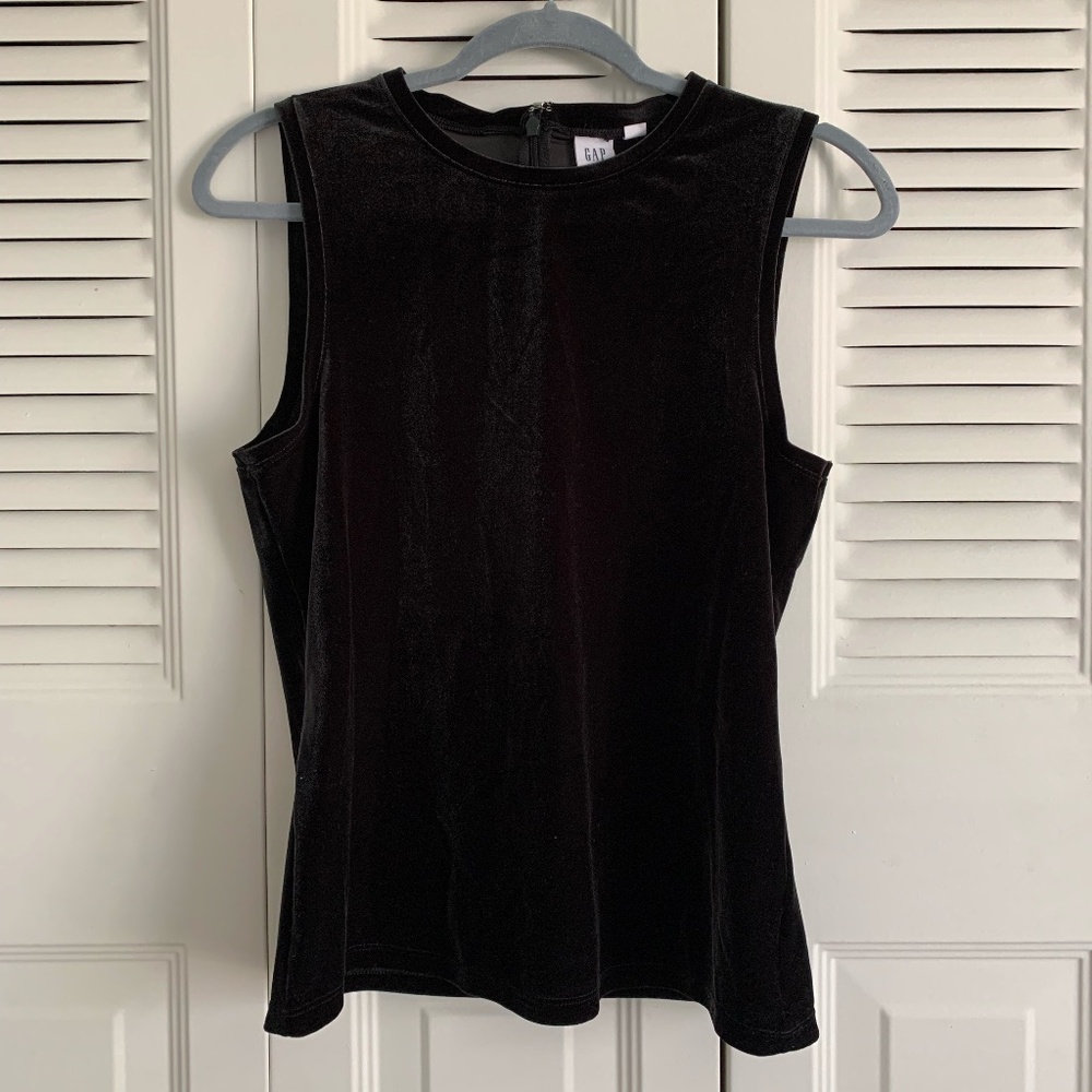 GAP Black Velvet Top